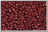 RR-15-1883, MIYUKI Rocailles, 15/0, red, wine, trans., gold luster, 5g