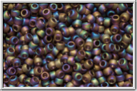 R-15-0166cf, TOHO Rocailles 15/0, amethyst, dk., trans., matte, AB, 5g
