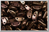 Half Moon Beads, 8x4mm, bronze, chocolate, met., 25 Stk.